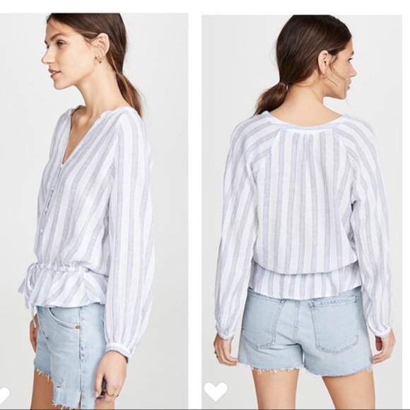 Rails Marti Blouse in Cayman Stripe Size Small - Picture 2 of 3